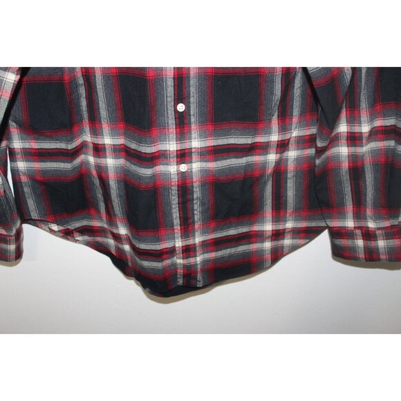 Ralph Lauren Mens Black Red White Plaid LS Cotton Button Down Classic Fit L - Picture 3 of 5